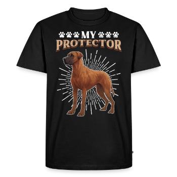 Rhodesian Ridgeback MY PROTECTOR Dogs - Men's Premium Organic T-Shirt - black - Front - Nico (187cm)