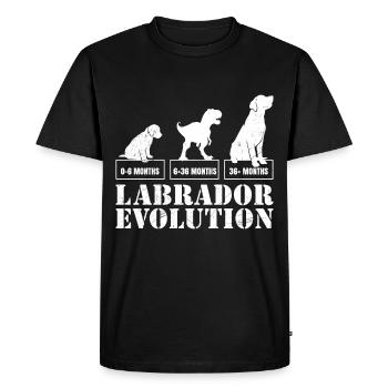 Labrador EVOLUTION Labrador Lover Funny - Men's Premium Organic T-Shirt - black - Front - Nico (187cm)