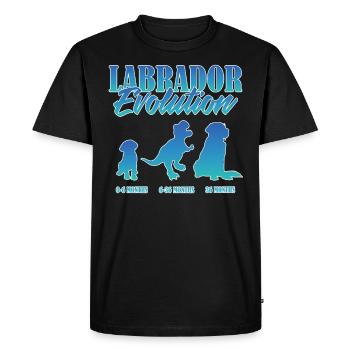 LABRADOR EVOLUTION Labrador Owner Funny - Men's Premium Organic T-Shirt - black - Front - Nico (187cm)