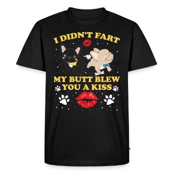 Frenchie n’a pas pété mes fesses t’a soufflé un baiser - T-shirt Premium bio Homme - noir - Devant - Nico (187cm)