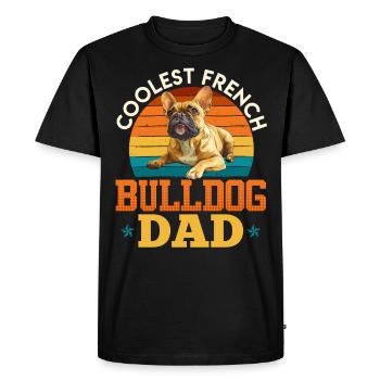Französische Bulldogge Coolest French Bulldog - T-shirt Premium bio Homme - noir - Devant - Nico (187cm)