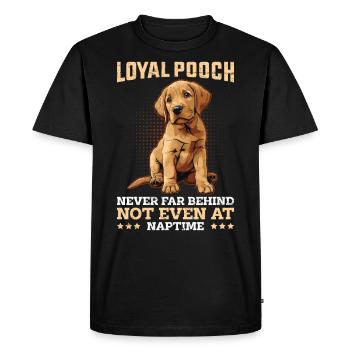 Labrador Loyal Pooch Never Far Funny Labrador - Men's Premium Organic T-Shirt - black - Front - Nico (187cm)