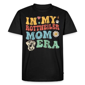 Rottweiler À L’ÉPOQUE DE MA MÈRE ROTTWEILER Propriétaire de chien - T-shirt Premium bio Homme - noir - Devant - Nico (187cm)