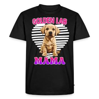 Golden Labrador Maman Golden Lab Maman Labrador - T-shirt Premium bio Homme - noir - Devant - Nico (187cm)