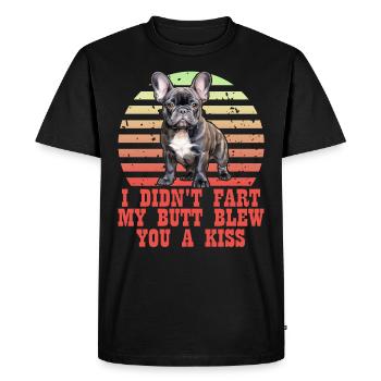 Frenchie n’a pas pété mes fesses t’a soufflé un baiser - T-shirt Premium bio Homme - noir - Devant - Nico (187cm)