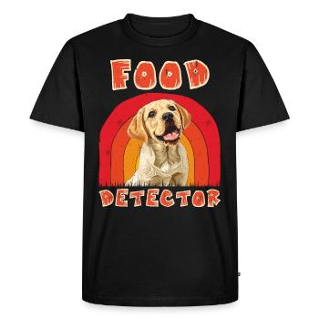 Labrador Lover FOOD DETECTOR Funny Labrador - Men's Premium Organic T-Shirt - black - Front - Nico (187cm)