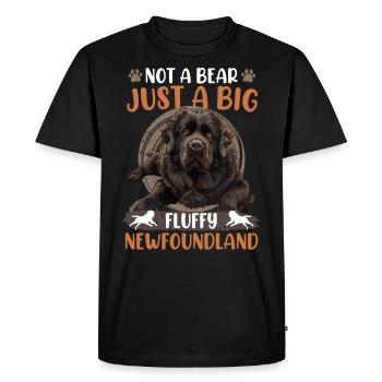 Newfoundland Dog NO BEAR JUST A BIG ONE - Men's Premium Organic T-Shirt - black - Front - Nico (187cm)