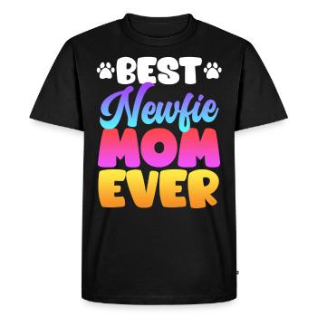 Terre-Neuve MEILLEURE MAMAN NEWFIE DE TOUS LES TEMPS Terre-Neuve - T-shirt Premium bio Homme - noir - Devant - Nico (187cm)