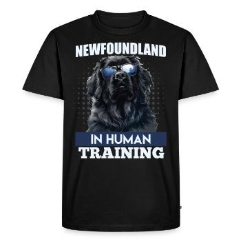 Propriétaire de Terre-Neuve TERRE-NEUVE EN FORMATION HUMAINE - T-shirt Premium bio Homme - noir - Devant - Nico (187cm)