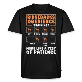 ENTRAÎNEMENT D’OBÉISSANCE DE RIDGEBACK Plaisir - T-shirt Premium bio Homme - noir - Devant - Nico (187cm)