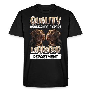 Chien Labrador QUALITÉ LABRADOR DÉPARTEMENT Drôle - T-shirt Premium bio Homme - noir - Devant - Nico (187cm)