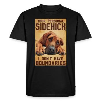 Rhodesian Ridgeback YOUR PERSONAL SIDEKICK - Men's Premium Organic T-Shirt - black - Front - Nico (187cm)