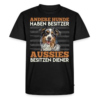 Aussie D’AUTRES CHIENS ONT DES PROPRIÉTAIRES LES AUSSIES ONT - T-shirt Premium bio Homme - noir - Devant - Nico (187cm)