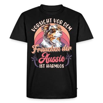 Berger australien MÉFIEZ-VOUS DE LA MAÎTRESSE - T-shirt Premium bio Homme - noir - Devant - Nico (187cm)