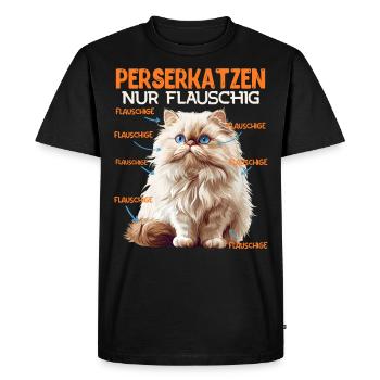 CHATS PERSANS UNIQUEMENT CHAT PERSAN MOELLEUX - T-shirt Premium bio Homme - noir - Devant - Nico (187cm)