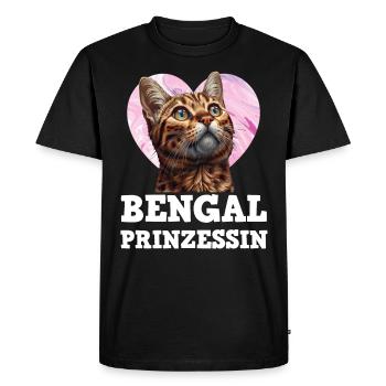 Bengal Chats Maman BENGAL PRINCESSE Drôle - T-shirt Premium bio Homme - noir - Devant - Nico (187cm)