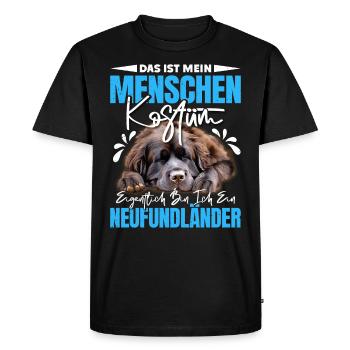 Newfie C’EST MON COSTUME HUMAIN JE SUIS UN - T-shirt Premium bio Homme - noir - Devant - Nico (187cm)