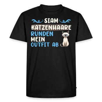 SIAM CAT HAIR COMPLÈTE MA TENUE Siam - T-shirt Premium bio Homme - noir - Devant - Nico (187cm)