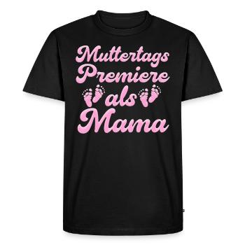 PREMIÈRE DE LA FÊTE DES MÈRES EN TANT QUE MAMAN Enfin maman - T-shirt Premium bio Homme - noir - Devant - Nico (187cm)