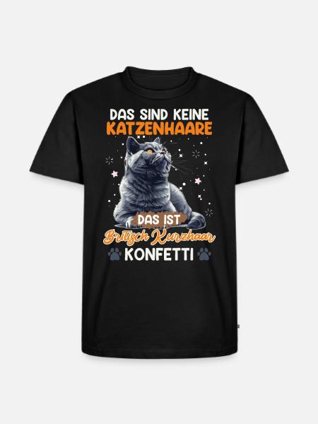 British Shorthair INTET HÅR BRITISK KORTHÅR - Herre Premium økologisk T-shirt - sort