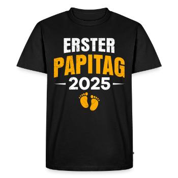First Father's Day Soon Dad 1st Father's Day Future - Men's Premium Organic T-Shirt - black - Front - Nico (187cm)