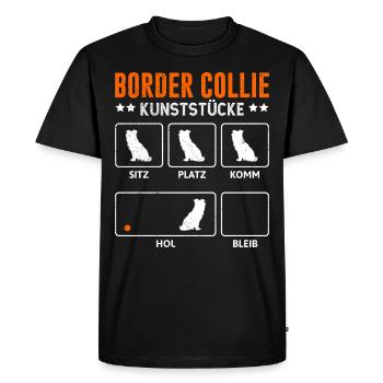 TOURS DE BORDER COLLIE Border Collie - T-shirt Premium bio Homme - noir - Devant - Nico (187cm)