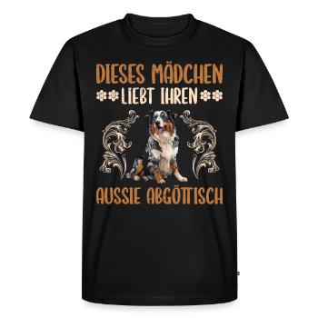 Berger australien CETTE FILLE L’AIME - T-shirt Premium bio Homme - noir - Devant - Nico (187cm)