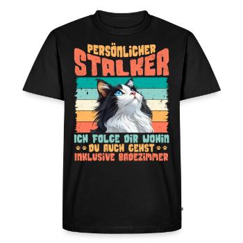 Turc Van PERSONAL STALKER JE TE SUIS Drôle - T-shirt Premium bio Homme - noir - Devant - Nico (187cm)
