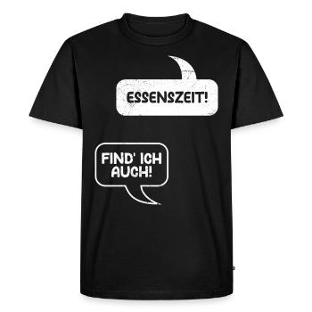 Soon mom FIND MEAL TIME TOO! Baby - Men's Premium Organic T-Shirt - black - Front - Nico (187cm)