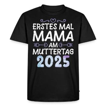 Expectant Mom FIRST TIME MOM ON MOTHER'S DAY - Men's Premium Organic T-Shirt - black - Front - Nico (187cm)