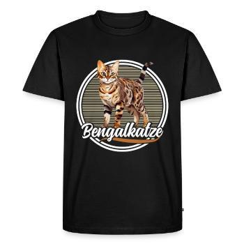 Bengal Cat Lover Bengal Cat Owner Bengal - T-shirt Premium bio Homme - noir - Devant - Nico (187cm)