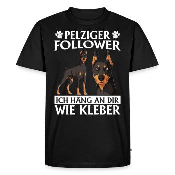 Doberman Dog Owner FURRY FOLLOWER GLUE - T-shirt Premium bio Homme - noir - Devant - Nico (187cm)