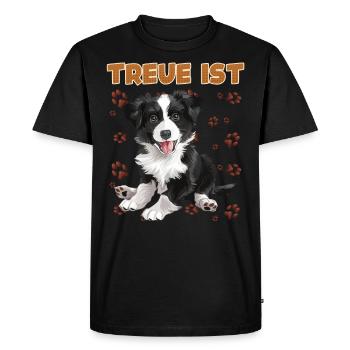 Border Collie LOYAL IS a Border Collie Dogs - Men's Premium Organic T-Shirt - black - Front - Nico (187cm)