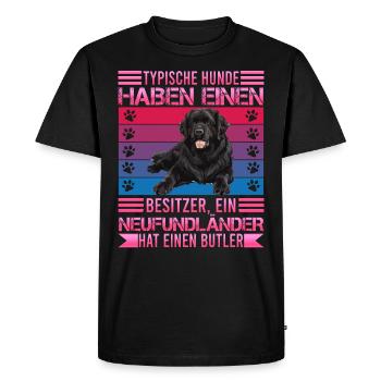 Newfie LES CHIENS TYPIQUES ONT UN PROPRIÉTAIRE - T-shirt Premium bio Homme - noir - Devant - Nico (187cm)