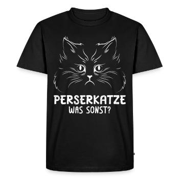 Propriétaire de chat persan CHAT PERSAN QUOI D’AUTRE ?! - T-shirt Premium bio Homme - noir - Devant - Nico (187cm)