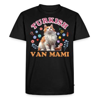 Maman chat TURKISH VAN MOM, TURKISH VAN Mama - T-shirt Premium bio Homme - noir - Devant - Nico (187cm)