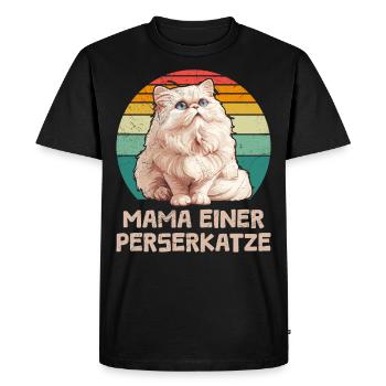 MAMAN D’UN CHAT PERSAN MAMAN Chat persan - T-shirt Premium bio Homme - noir - Devant - Nico (187cm)
