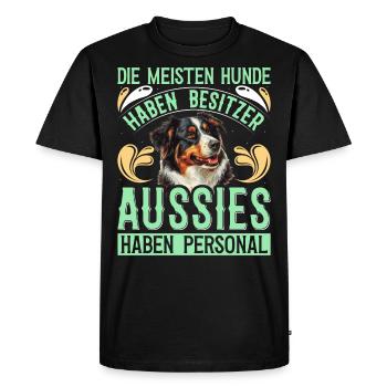 LES AUSSIES ONT DU PERSONNEL QUE LA PLUPART DES CHIENS ONT - T-shirt Premium bio Homme - noir - Devant - Nico (187cm)