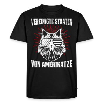 ÉTATS-UNIS D’AMÉRIQUETZE Funny USA - T-shirt Premium bio Homme - noir - Devant - Nico (187cm)