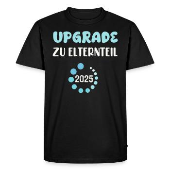 UPGRADE TO PARENT Pregnant Expectant Mothers - Men's Premium Organic T-Shirt - black - Front - Nico (187cm)