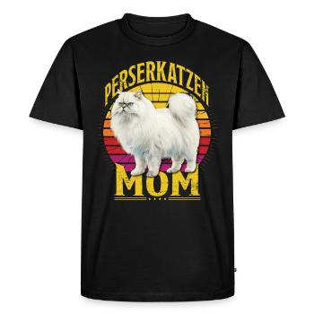 Katzenmama PERSERKATZEN MOM Chat Persan Mama - T-shirt Premium bio Homme - noir - Devant - Nico (187cm)