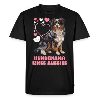 DOG MOM OF AN AUSSIE Owner Australian - Men's Premium Organic T-Shirt - black - Front - Nico (187cm)