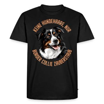 Border Collie NO DOG HAIR ONLY BORDER COLLIE - Men's Premium Organic T-Shirt - black - Front - Nico (187cm)