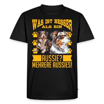 Aussie MIEUX QU’UN AUSSIE ? PLUSIEURS AUSTRALIENS ! - T-shirt Premium bio Homme - noir - Devant - Nico (187cm)