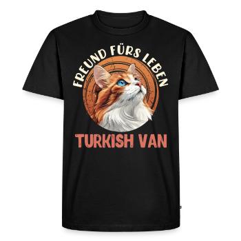 FOURGON TURC AMI POUR LA VIE Propriétaire de chat - T-shirt Premium bio Homme - noir - Devant - Nico (187cm)