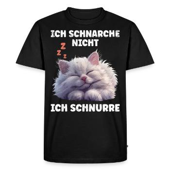 Chat persan drôle DON’T SNORE I RONRONNER - T-shirt Premium bio Homme - noir - Devant - Nico (187cm)