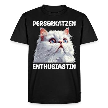 Amoureux des chats persans PERSAN ENTHUSIAST - T-shirt Premium bio Homme - noir - Devant - Nico (187cm)