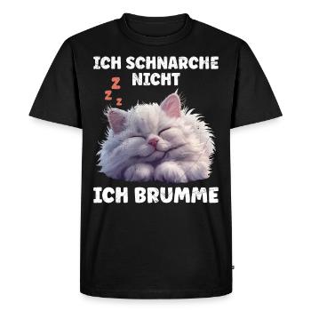 Chat persan DON’T SNORE I HUM Drôle - T-shirt Premium bio Homme - noir - Devant - Nico (187cm)