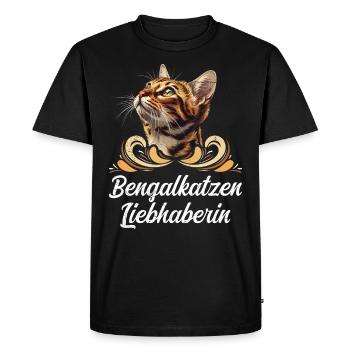 BENGAL CAT LOVER Propriétaire d’un chat Bengal - T-shirt Premium bio Homme - noir - Devant - Nico (187cm)