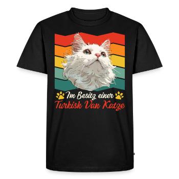 Propriétaire d’un chat POSSÉDER UN CHAT TURC - T-shirt Premium bio Homme - noir - Devant - Nico (187cm)